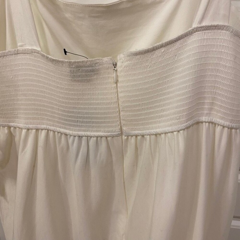 Jason Wu Tiered Cotton Eyelet Maxi Dress Ivory Large White Summer Shoulder Tie - Picture 12 of 14